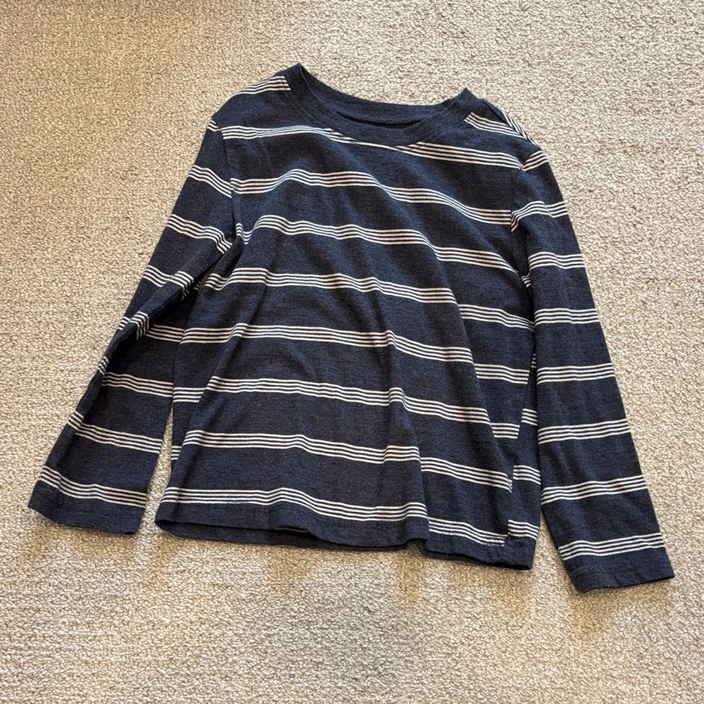 Jumping Beans Navy and White Striped Long Sleeve Tee
